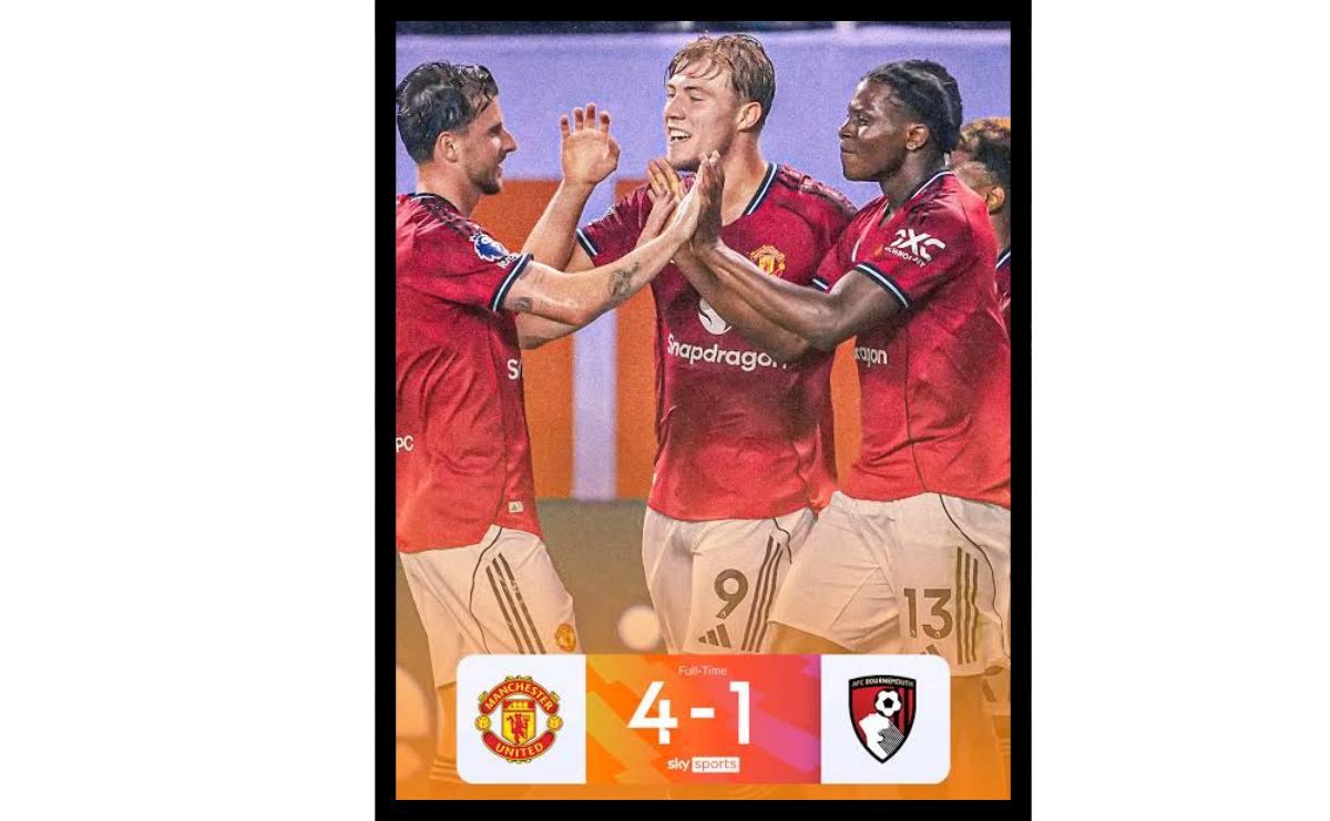 Man United defeats Bournemouth 4-1 